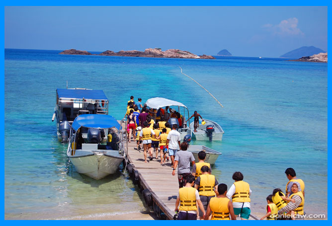Snorkelers Embark Boats Snorkelers Embark Boats