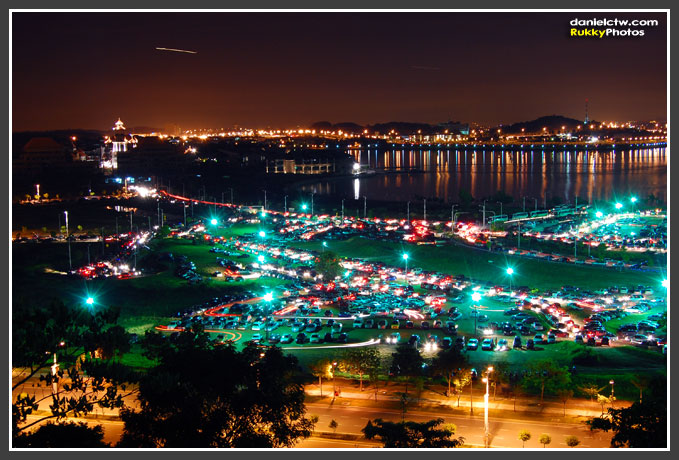 Cars Packed Night Scene Cars Packed Night Scene