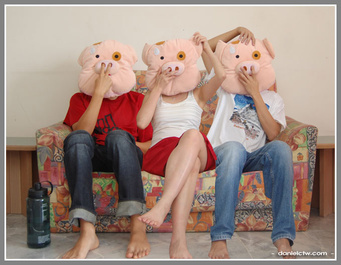 3 Piggies On a Sofa