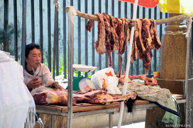 Yak Carne vendedor Yak Meat Seller