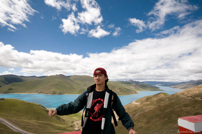 DanielCtw needs to pose with Blue Lake background