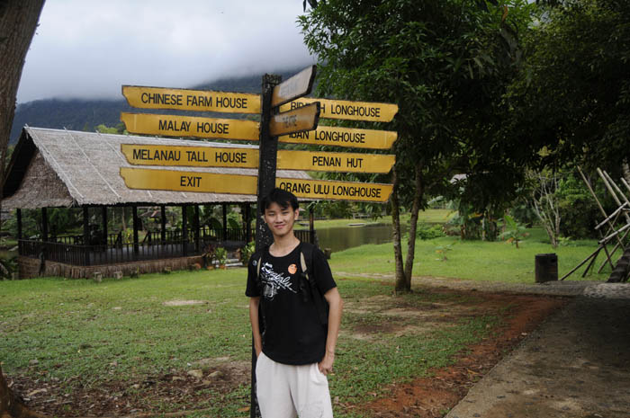 Daniel Chew inside Sarawak Cultural Village