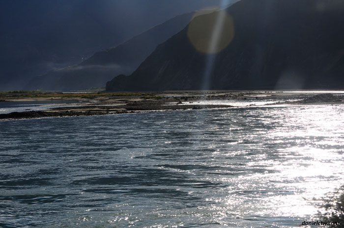 Sunlight on Lake Out of Lhasa