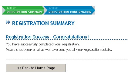 SCKLM 2011 Registration Success