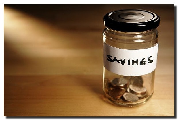 Saving Money in Jar
